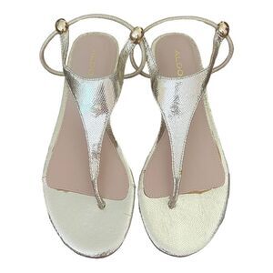 ALDO Erarenia Gold Sandal adjustable Sling style